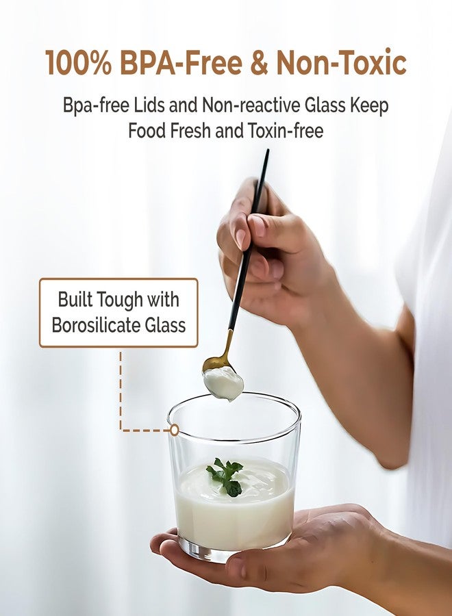 هوم إسنشالز مرطبان زجاجي فاخر من زجاج البوروسيليكات من هوم إسينشالز مع غطاء محكم الإغلاق - وعاء تخزين صغير للمطبخ للتوابل والبذور والأعشاب - مقاوم للحرارة | آمن للاستخدام في الميكروويف (عبوة من قطعة واحدة سعة 260 مل) - Image 4